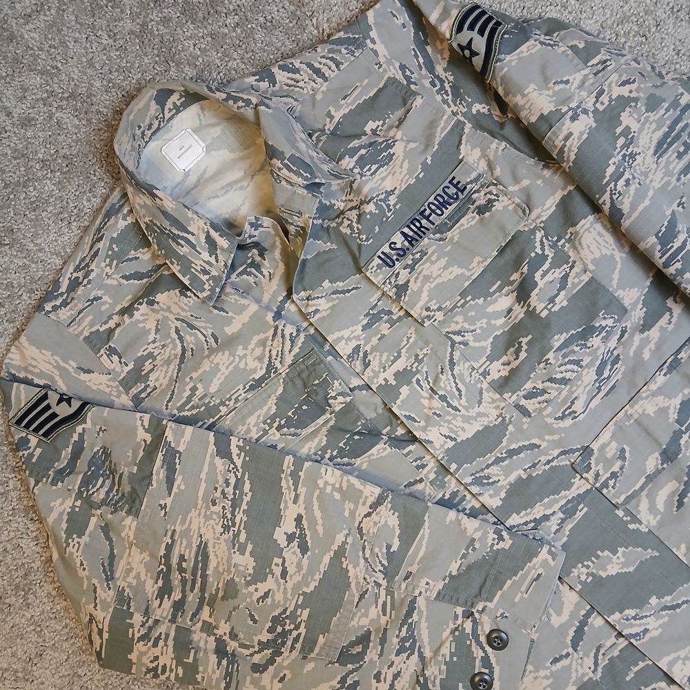 US Air Force ABU Digital Tiger Stripe Camo Utility Jacket Coat 38S